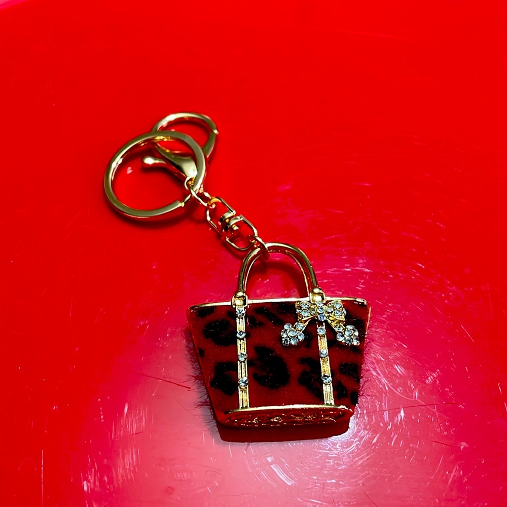 NWOT Leopard Print Purse Bag Charm